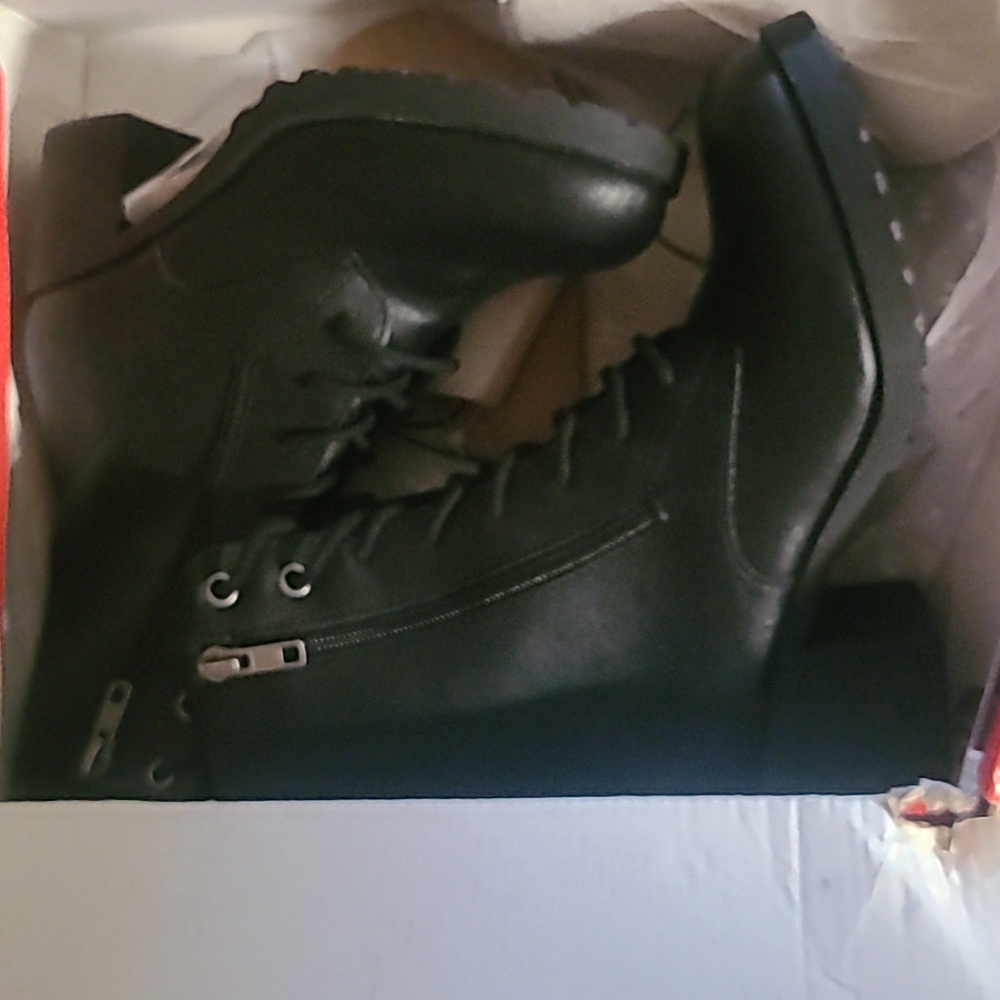 Sun + Stone Black Heeled Boots